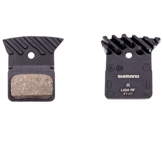 Shimano Disc Brake Pad L05A Resin With Cooling Fins 1 Shimano Disc Brake Pad L05A Resin With Cooling Fins