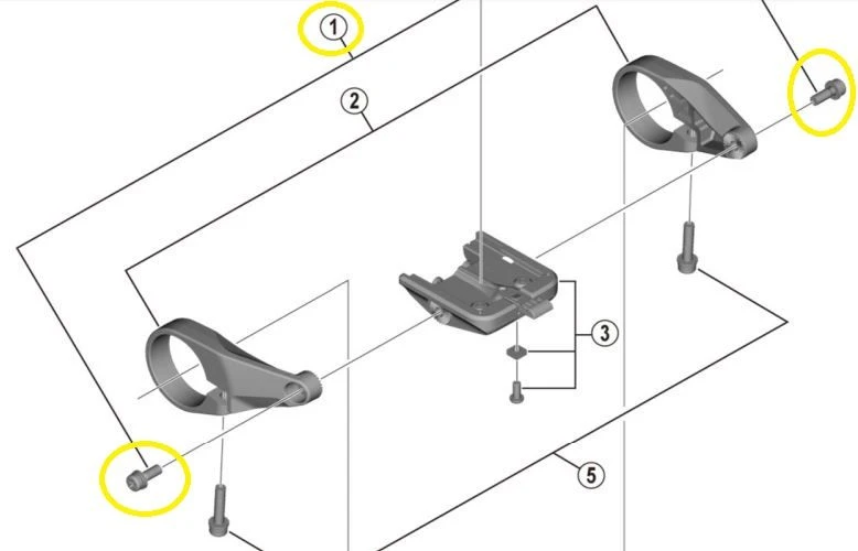 SHIMANO Schrauben Für STEPS Display SC-E6100 (2 Stk) 1 SHIMANO Schrauben Für STEPS Display SC-E6100 (2 Stk)