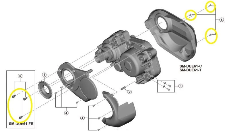 SHIMANO Schrauben Für STEPS Gehäuse SM-DUE61 - M4 (3 Stk) 1 SHIMANO Schrauben Für STEPS Gehäuse SM-DUE61 - M4 (3 Stk)