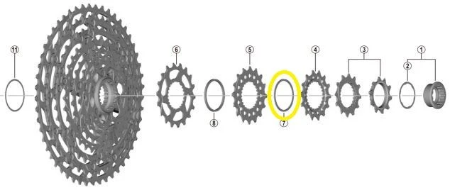 SHIMANO Spacer Y-0GX00300 For XT CS-M8100 Cassette 1 SHIMANO Spacer Y-0GX00300 For XT CS-M8100 Cassette